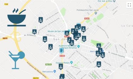 Mapa de los bares y restaurantes de La Ruta de la Tapa de San Javier 2018