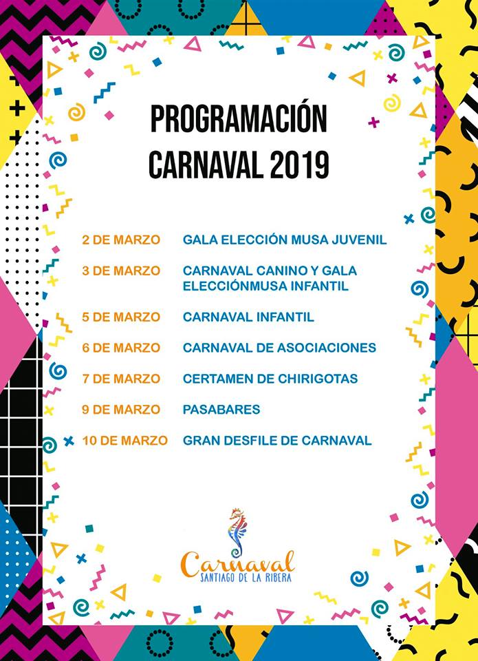 Programación Carnaval 2019 Santiago de la Ribera