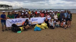 Recogida residuos en la playa de Los Nietos en Mar Menor