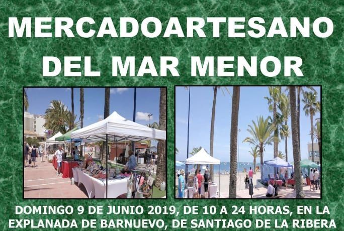 El Mercado Artesano del Mar Menor en Santiago de la Ribera 9 de junio 2019
