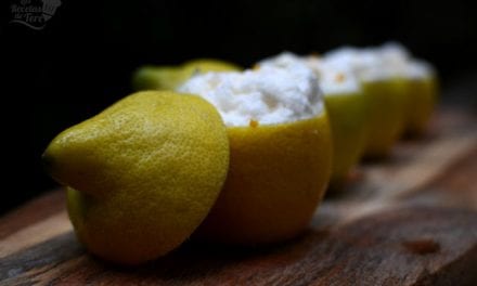 Helado mousse en su limón