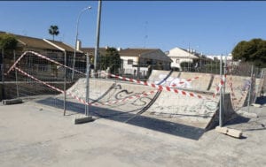 Pistas de skate del Parque Almansa, San Javier cerradas por deterioro hasta remodelación