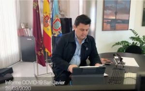 José Miguel Luengo informa de 8 positivos confirmados y 50 posibles casos con seguimiento médico en sus casas en el municipio de San Javier