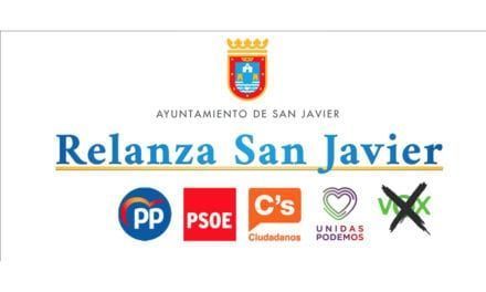 El Pleno del ayuntamiento refrenda el Pacto Relanza San Javier con una moción conjunta de todos los grupos excepto VOX