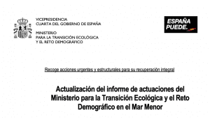 Actualización del informe de actuaciones del MITECO y el Reto Demográfico en el Mar Menor