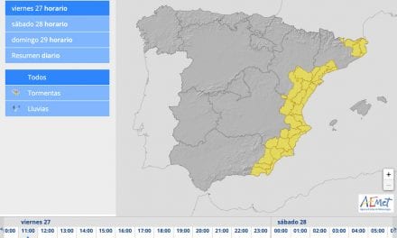 La alerta amarilla se extiende a toda la Región de Murcia tras una madrugada con fuertes lluvias