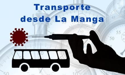 Transporte desde La Manga para vacunación masiva Covid-19 en Cabezo Beaza 21 de abril 2021