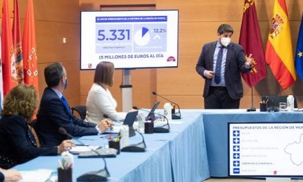 Los Presupuestos regionales de Murcia asciende a la cifra récord de 5.331 millones de euros