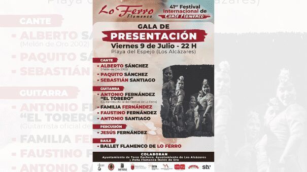 Festival Lo Ferro 2021 en Los Alcázares hoy viernes 9 de julio 2021