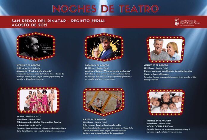 Programa de Noches de teatro 2021 de San Pedro del Pinatar
