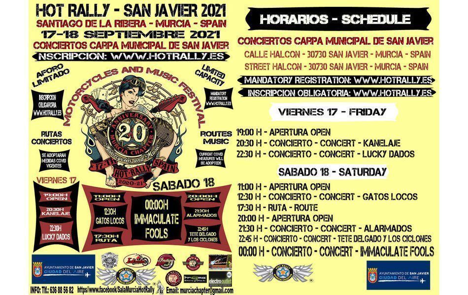 Programa Hot Rally 2021 Santiago de la Ribera, San Javier