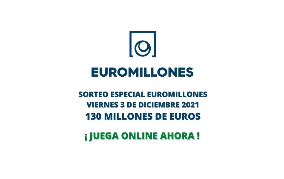 Jugar a sorteo especial Euromillones online hoy 130 millones