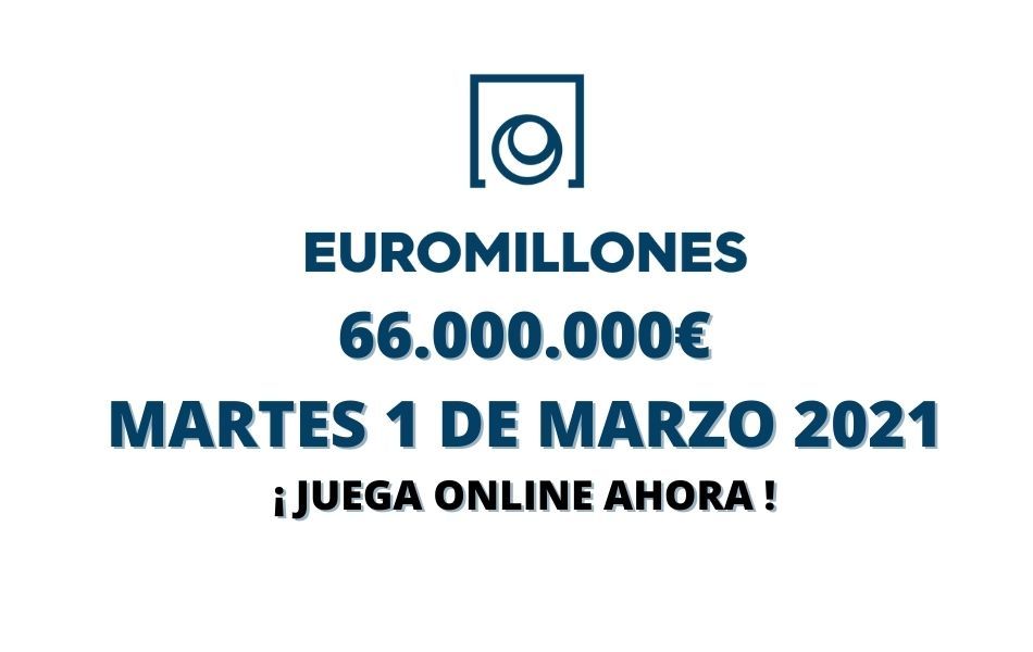 Jugar Euromillones online martes 1 de marzo 2022