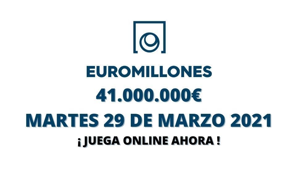 Jugar Euromillones online martes 29 de marzo 2022