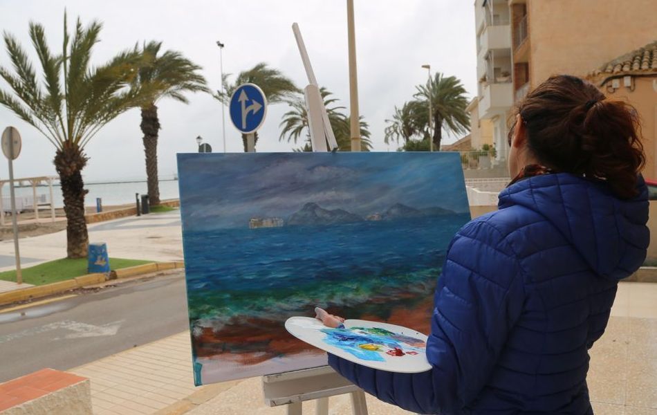 Pintura por el Mar Menor en Los Alcázares