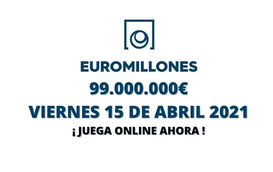 Jugar Euromillones online, hoy viernes 15 de abril 2022