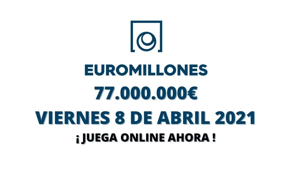 Jugar Euromillones online, bote hoy viernes 8 de abril 2022