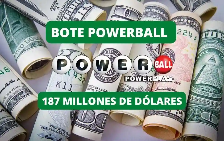 Bote PowerBall, jugar online 187 millones de dólares