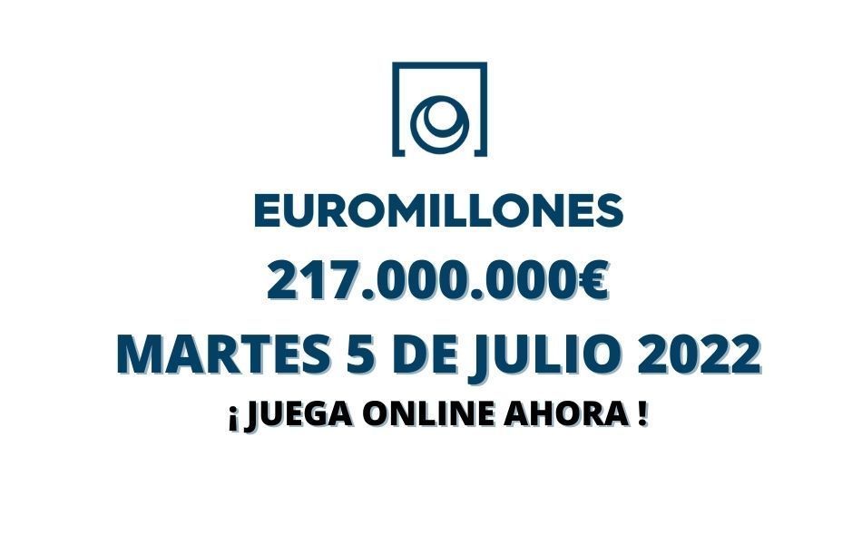 Jugar Euromillones online bote martes 5 de julio 2022