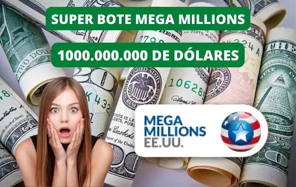 Jugar Mega Millions online, bote 1000 millones de dólares