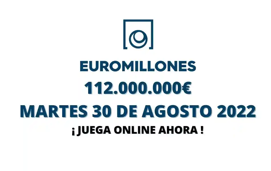 Jugar Euromillones online bote martes 30 de agosto 2022