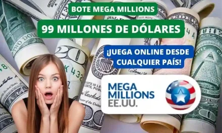 Jugar Mega Millions online, bote 99 millones de dólares