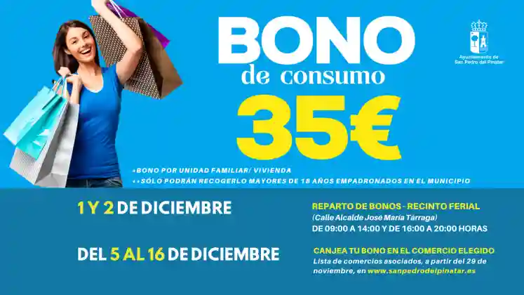 Bono de consumo, reactivación economía local de San Pedro del Pinatar