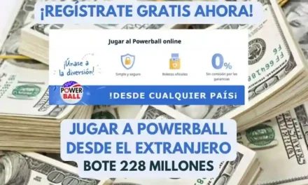 Jugar Powerball desde el extranjero bote 228 millones