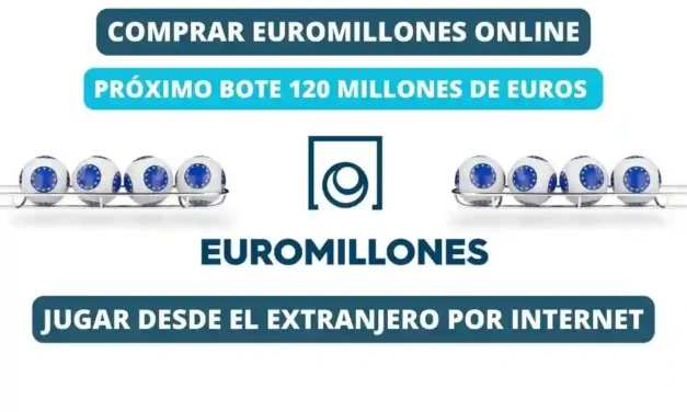Jugar Euromillones online desde el extranjero bote 120 millones